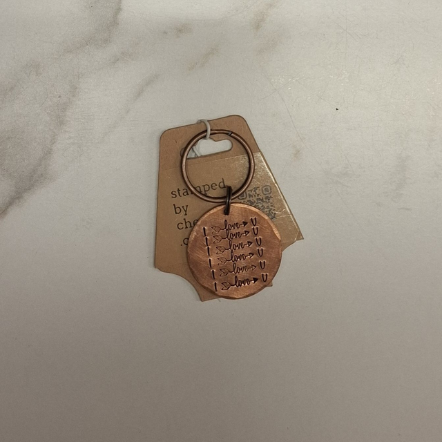 Handstamped Keyring