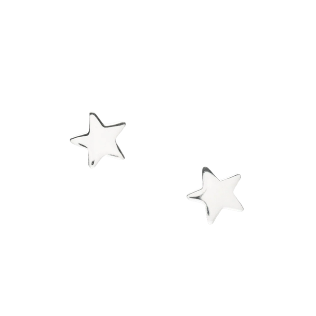 Happy Birthday Cake Card - Sterling Silver Star Stud Earrings CE059