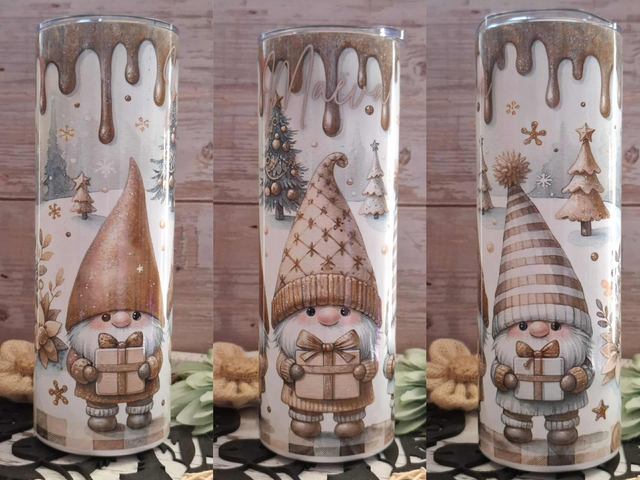 Gourde canette gnome de noel personnalisée