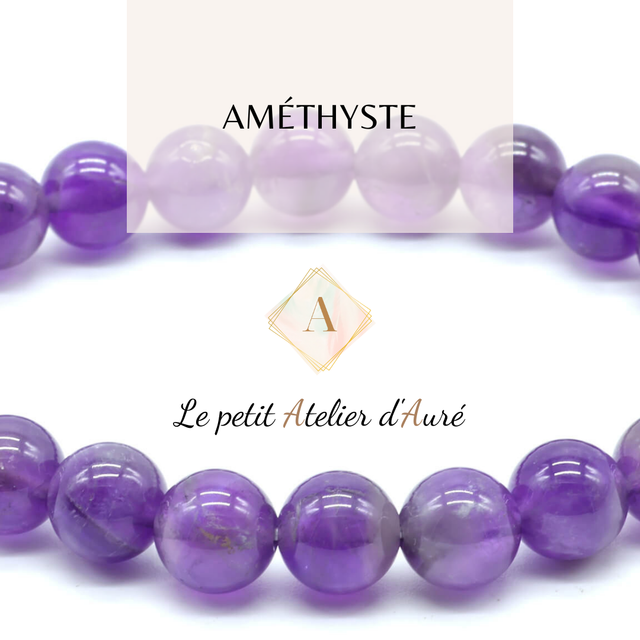 Améthyste : Bracelet en pierres naturelles sur mesure