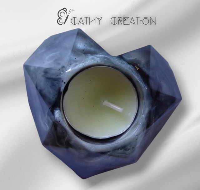 Petit bougeoir coeur 