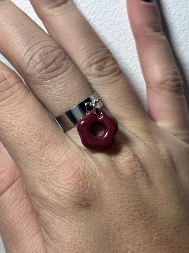 Argent 6mm Pampille Bordeaux