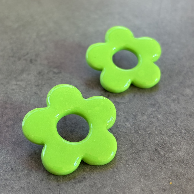 BIG FLOWER - vert fluo acid