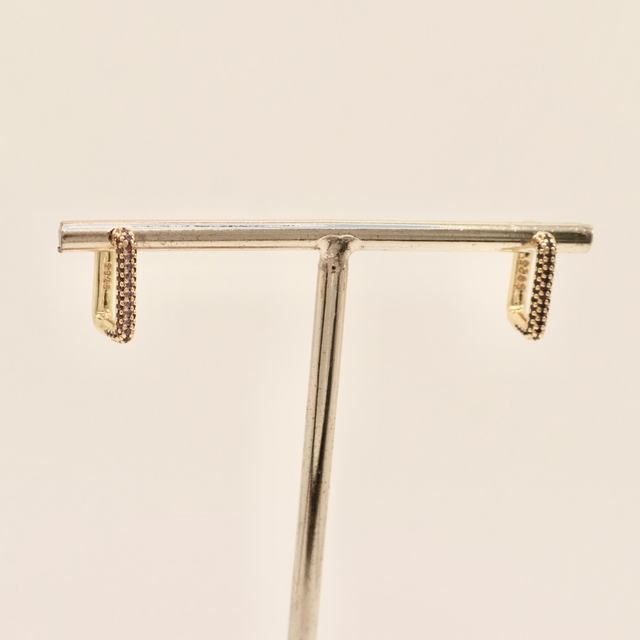 Pendientes Rectángulo Brillo