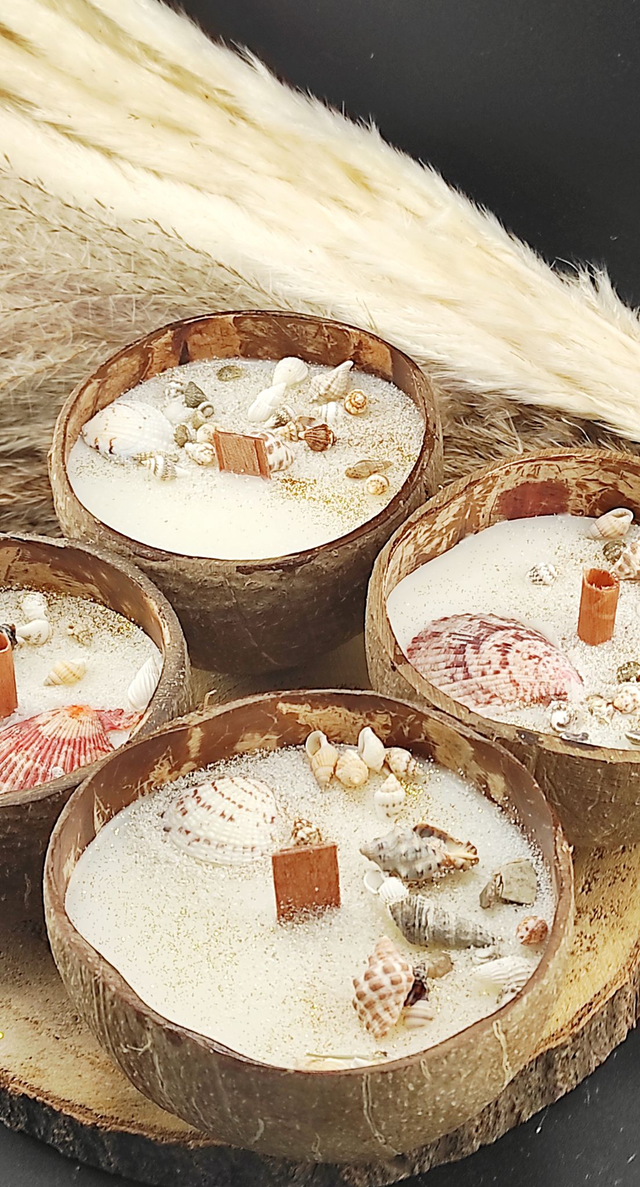 Bougie noix de coco 