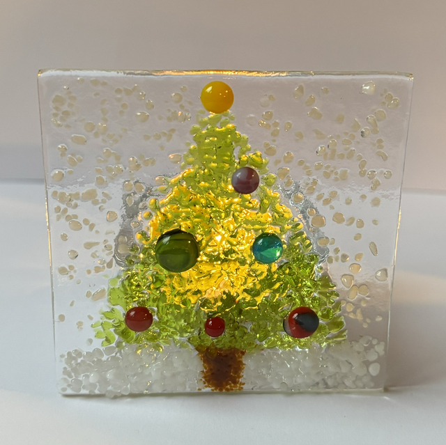 Bright Green Christmas Tree Tealight Holder