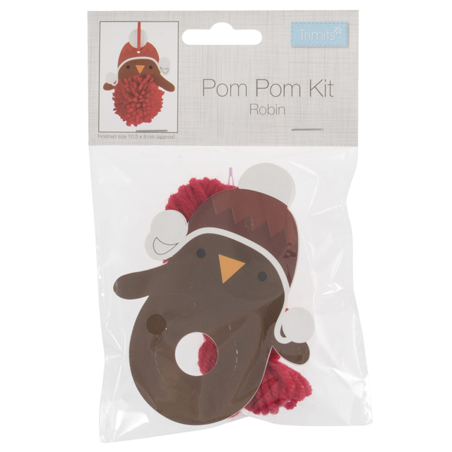 Christmas Robin Pom Pom Decoration Kit: £1.50 each