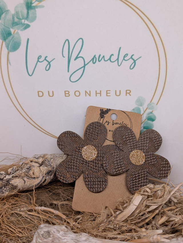 Boucles d&#039;oreilles Marguerite m623 bronze