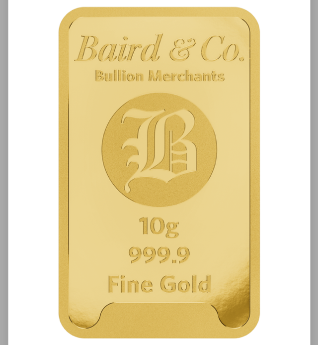 10gr MINTED Gold Bar .9999 Fine