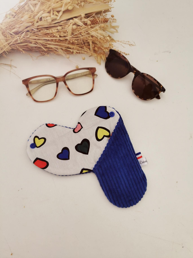 Étui à lunettes ROMÉO velour bleu roi