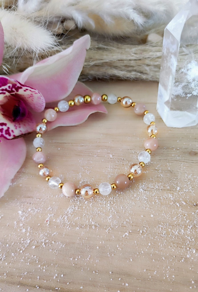 Bracelet "Confiance en soi" Pierre de soleil et Citrine