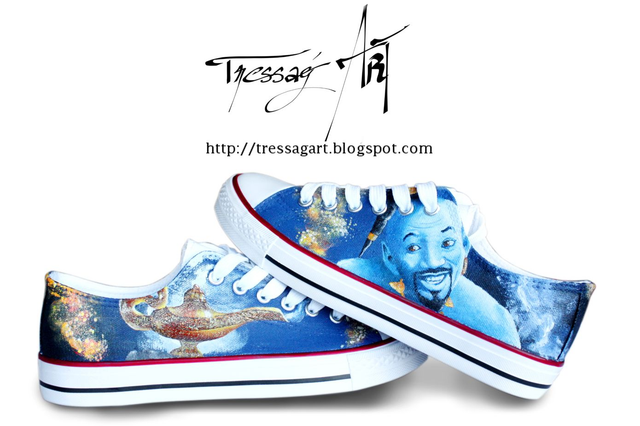 Custom Shoes - Baskets customisées Aladin Will Smith - sans marque 40 - TR029