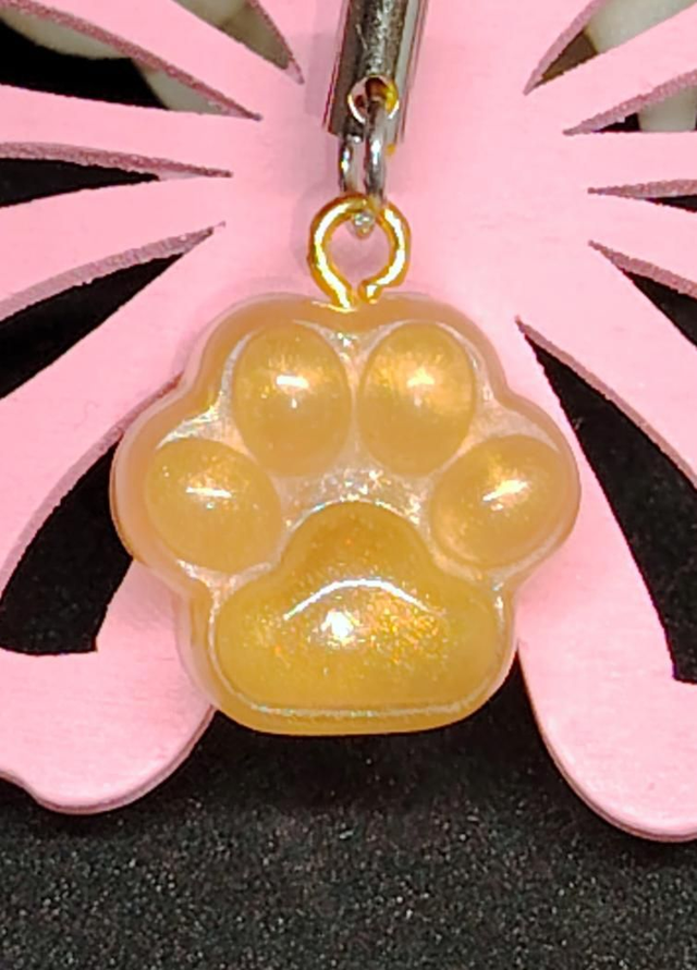 Bijoux de téléphone patte de chat or