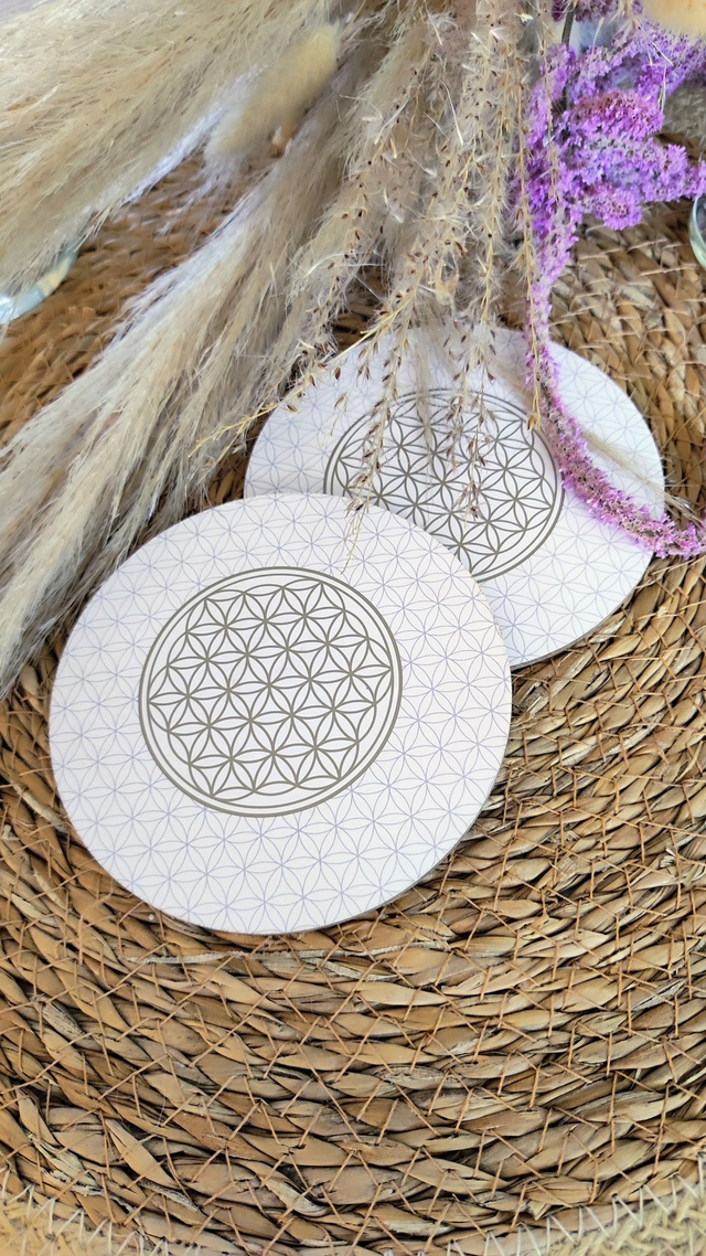 6 Sous-verres Fleur de vie