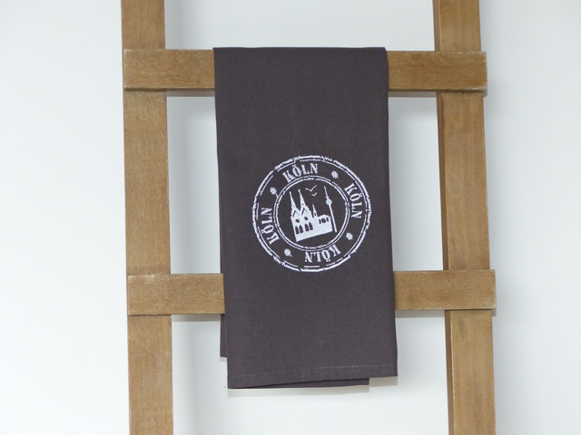 Geschirrtuch anthrazit „Köln Stempel“