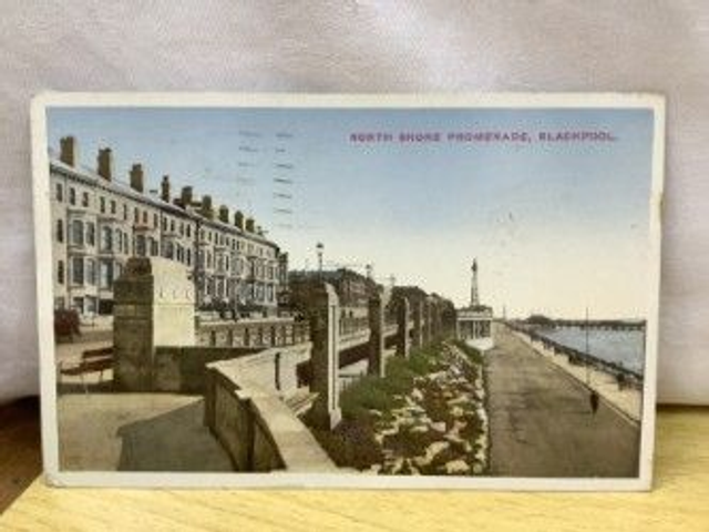 North Shore Promenade, Blackpool, Lancashire, Posted 1938 unbranded vintage postcard. Our Ref No. R422 £2.25