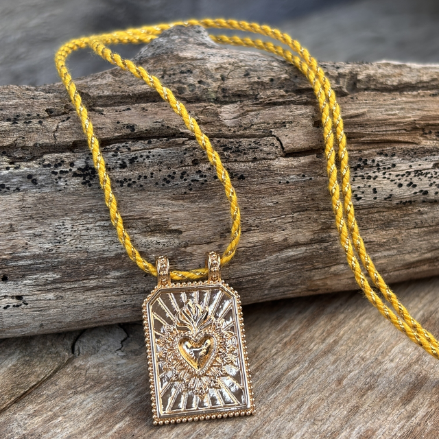 Collier Tarot Cœur Jaune