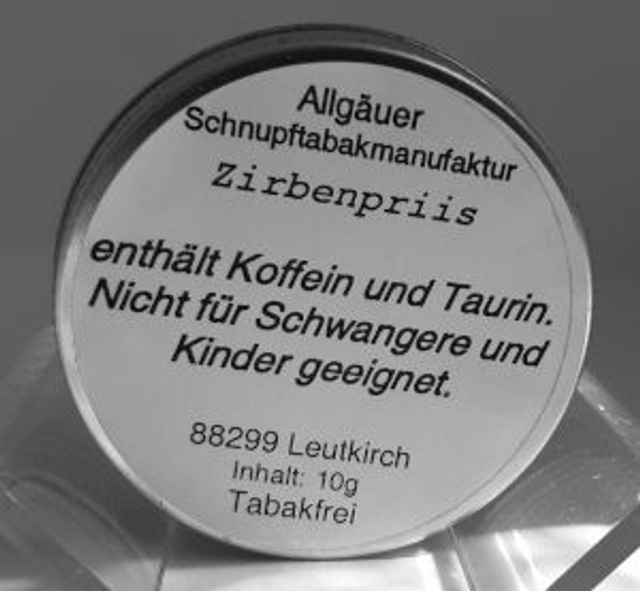 Zirbenpriiis Energy Snuff, 10 g Dose