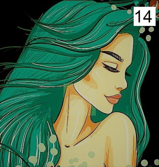 Panneau Femme en Polyester - 40x40cm 