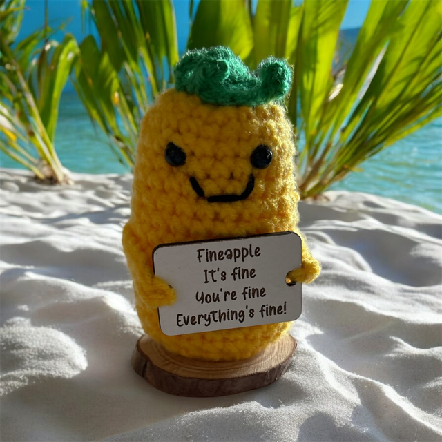 Crocheted positive pals (pineapple)