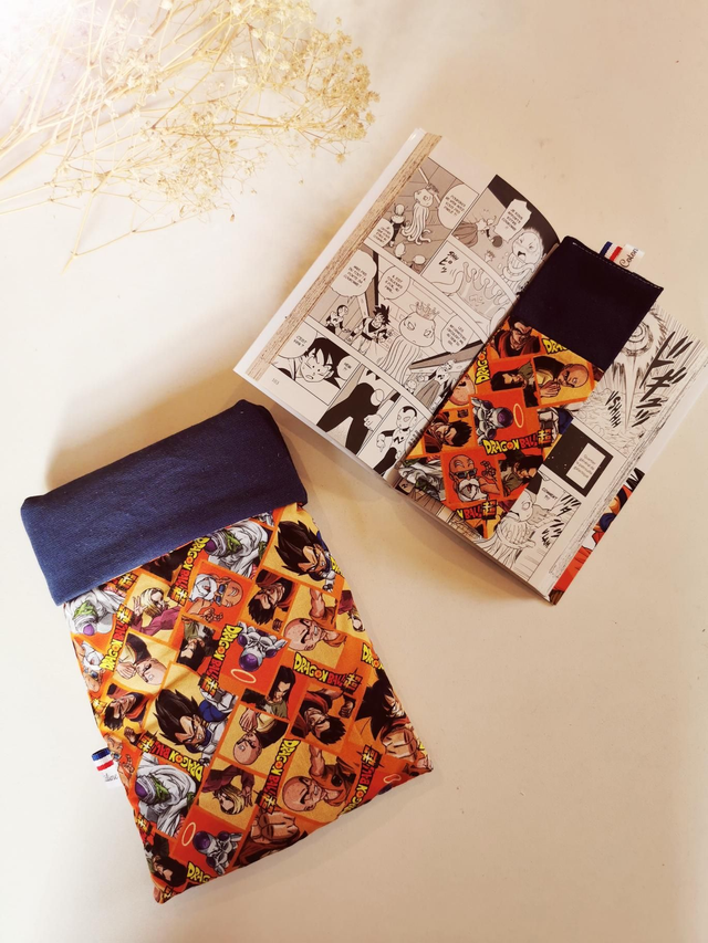 Pochette à livre de poche Dragon Ball bleue /orange 