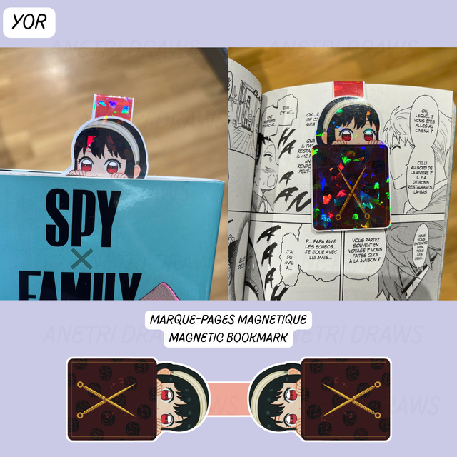 Marque-pages magnétique holographique Spy x Family | Yor