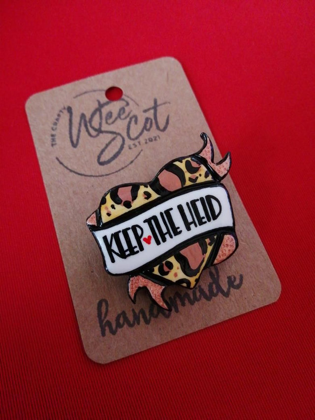 Keep The Heid Heart Brooch