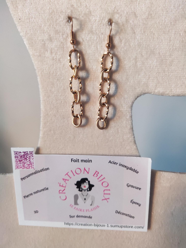 Boucle d'oreille ovale 