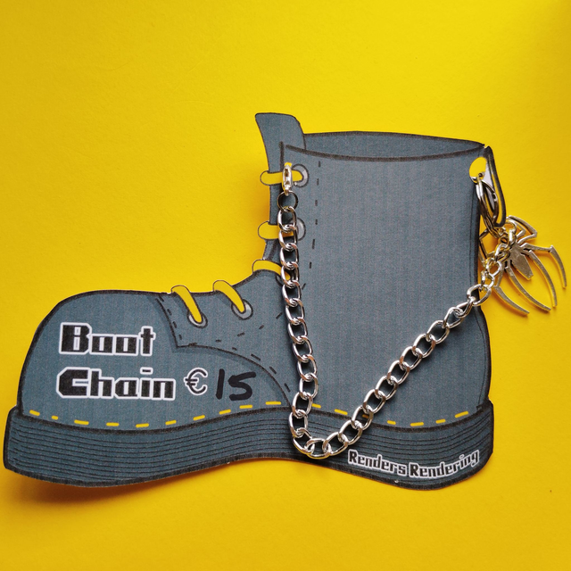 Silver Spiderman - Boot Chain - Pair -[BCH-ALT-S-SM]