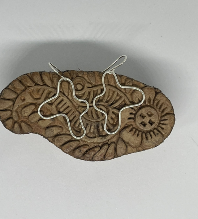 Silver Squiggly Wiggly Earrings
