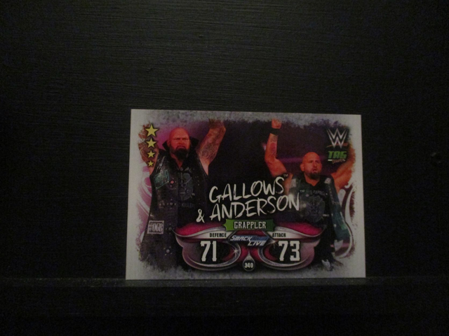 Gallows &amp; Anderson - Tag Teams Slam Attax Live Original Trading Card #340