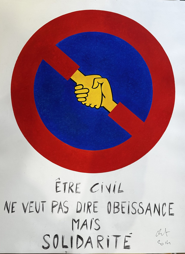 Clet - dessin ORIGINAL 60x80cm
