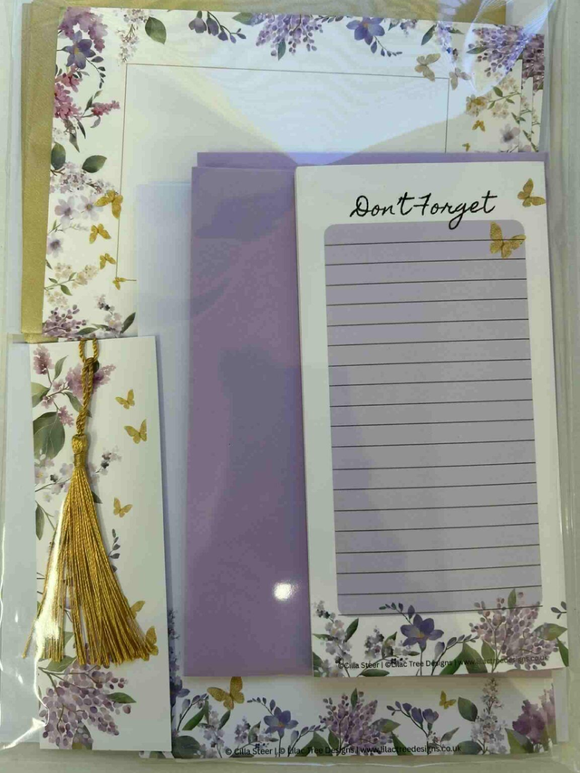 Flowers and Butterflies Stationery Set – SS01