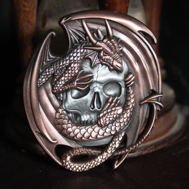 Skulls Embrace Pin by Anne Stokes