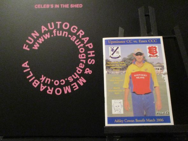 Upminister CC v Essex CC Programme Authentic Autographed By 11 Cricket Players (SEE PIC)