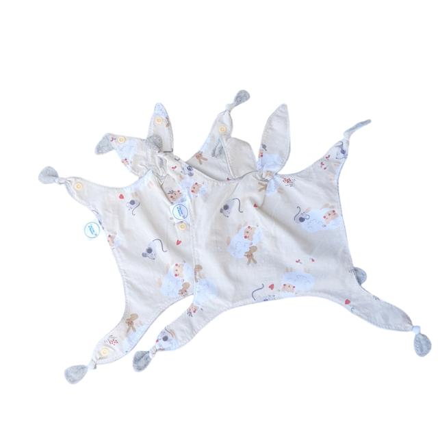 Doudou Siamois Double - 2 en 1 Identiques pour Bébé - Moutons