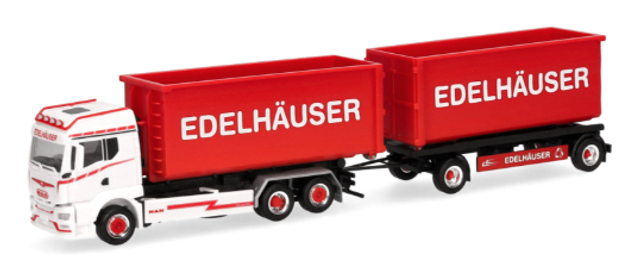 MAN TGS TM Abrollmulden-Hängerzug Edelhäuser Herpa 1:87