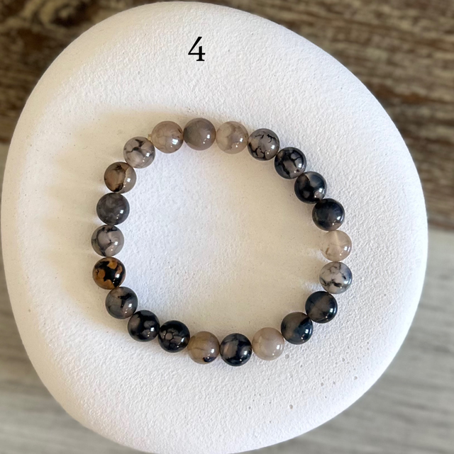Bracelet Agate 8mm (de 1 à 6)
