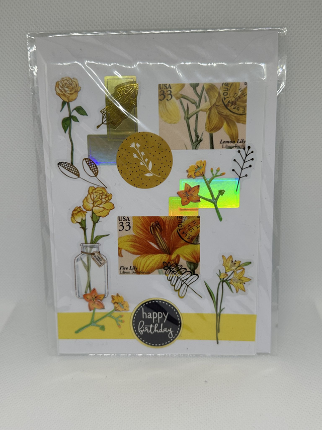 Geburtstagskarte Gelbe Lillie