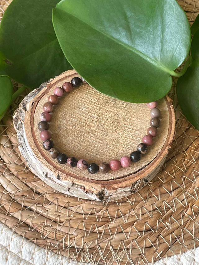Bracelet Rhodonite veinée