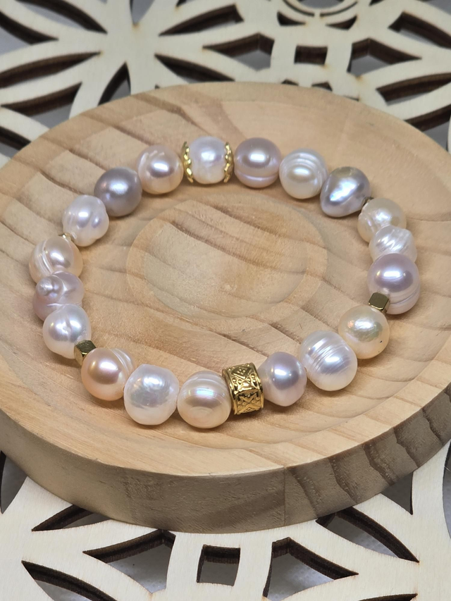 Bracelet Perle de culture d'eau douce 1 cm