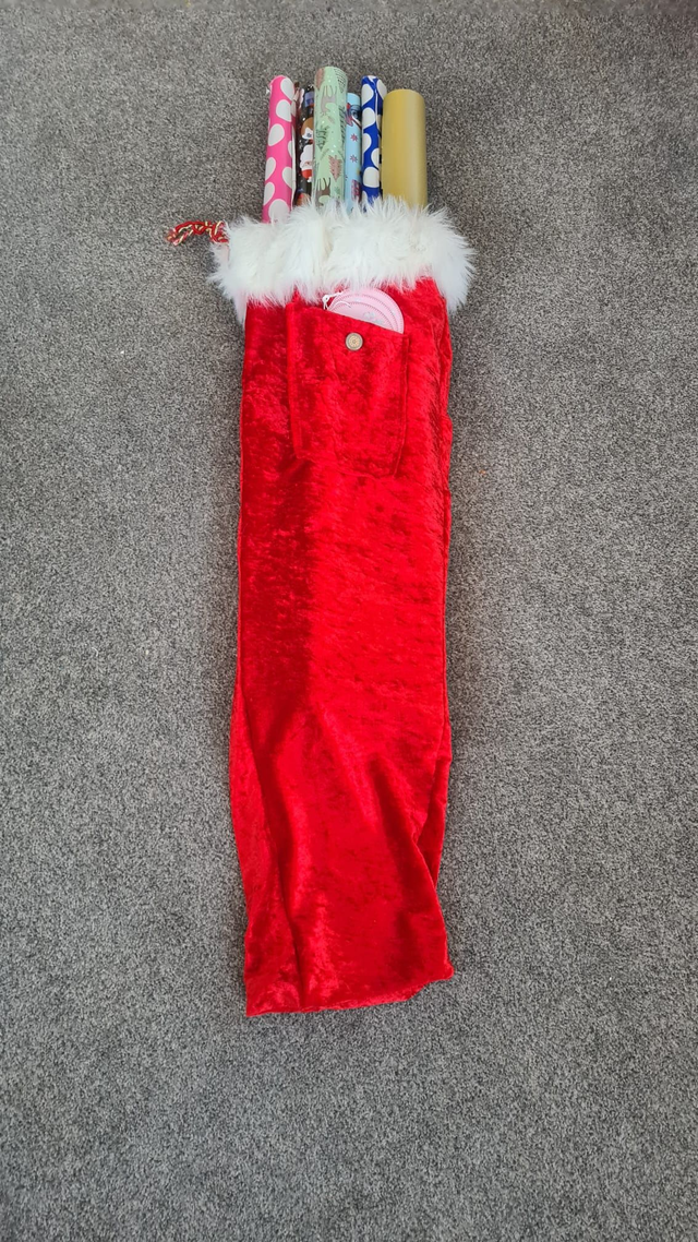 Santa Hat Wrapping Paper Bag