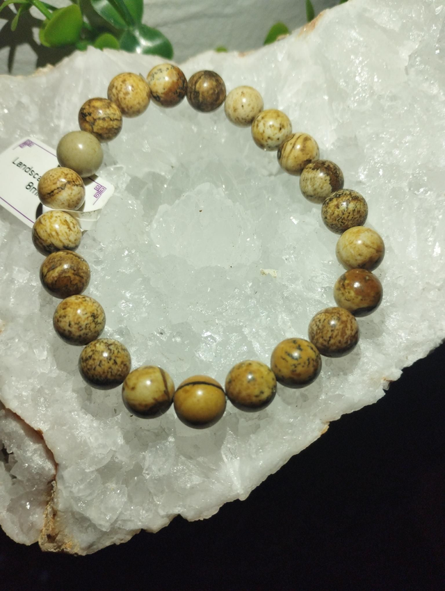 Bracelet Jaspe Paysage 8mm