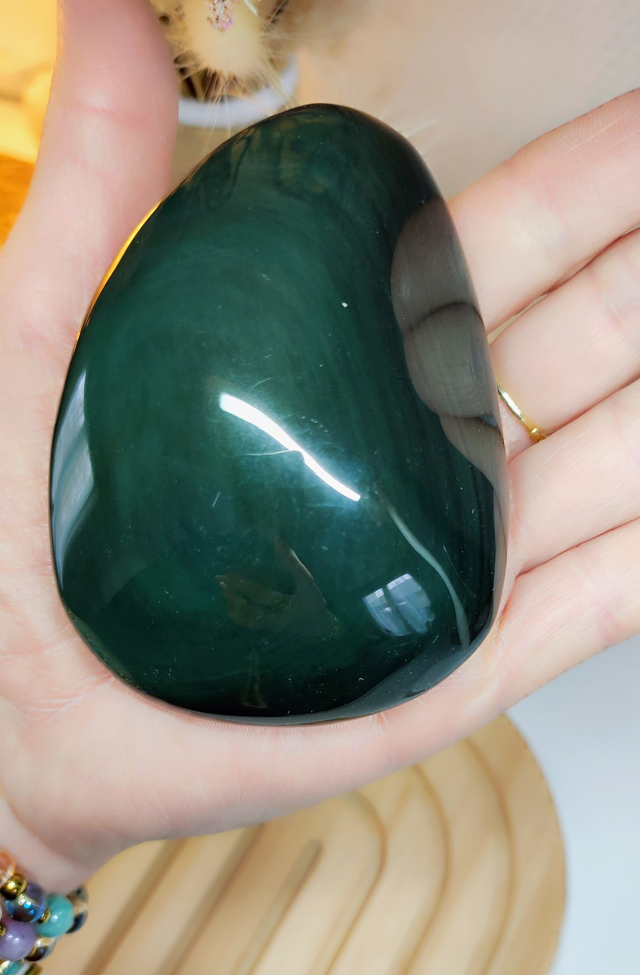 Galet Obsidienne Oeil Céleste AA