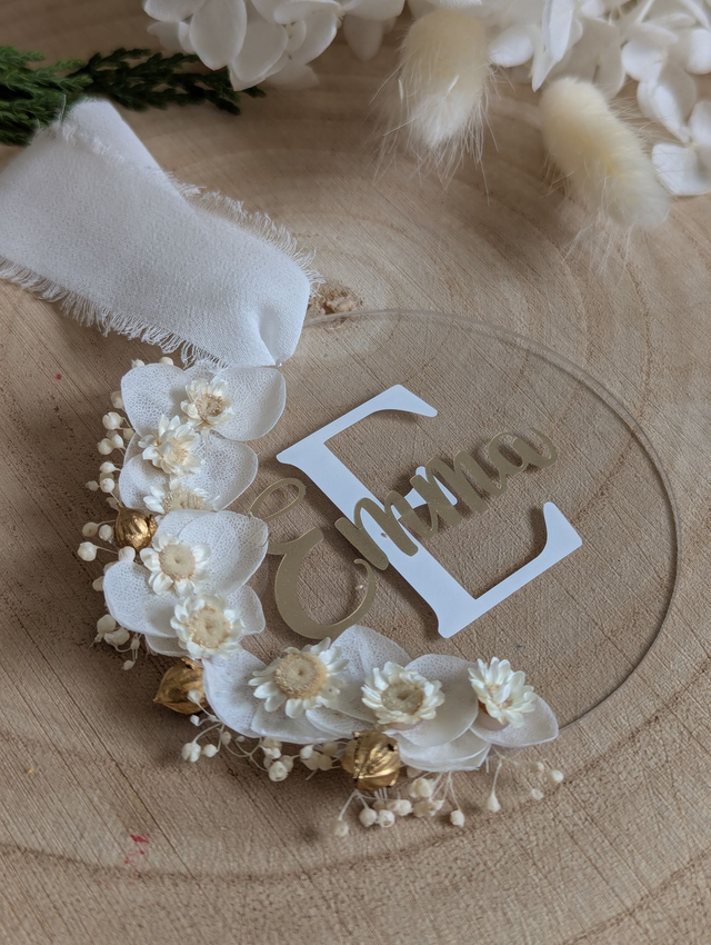 Boules de Noël - Souvenir fleuri d'enfant