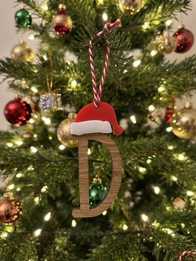 Personalised Wooden Christmas Tree Letter Ornaments