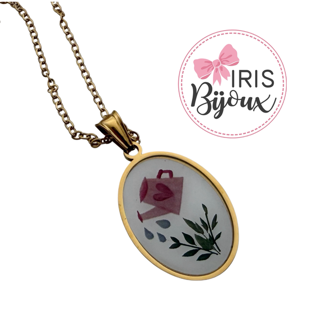 Collana girocollo annaffiatoio ovale 