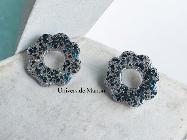 Pampilles Anneaux Fleur  20mm   