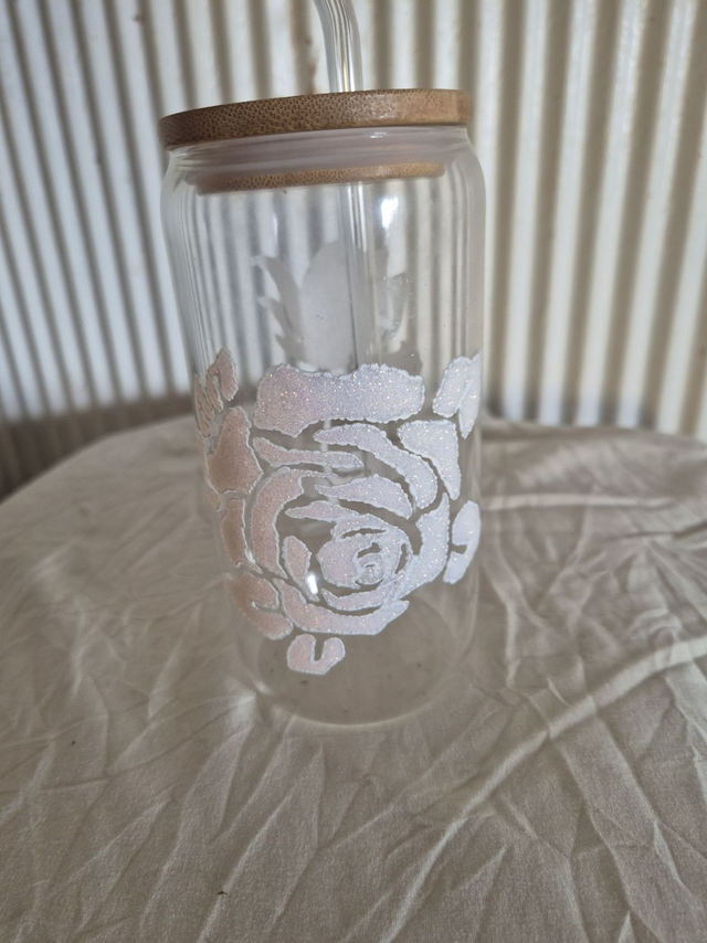 475ml Glass Tumbler - Colour Changine HTV Design