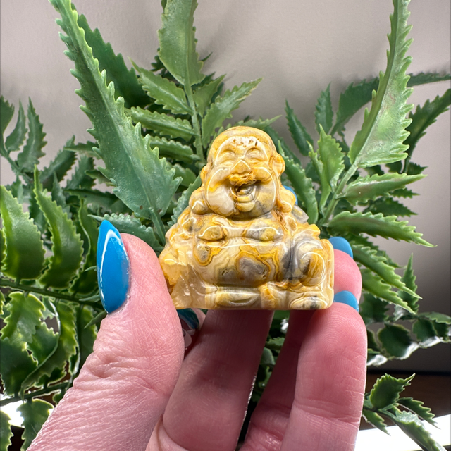 Crazy Lace Agate Buddha
